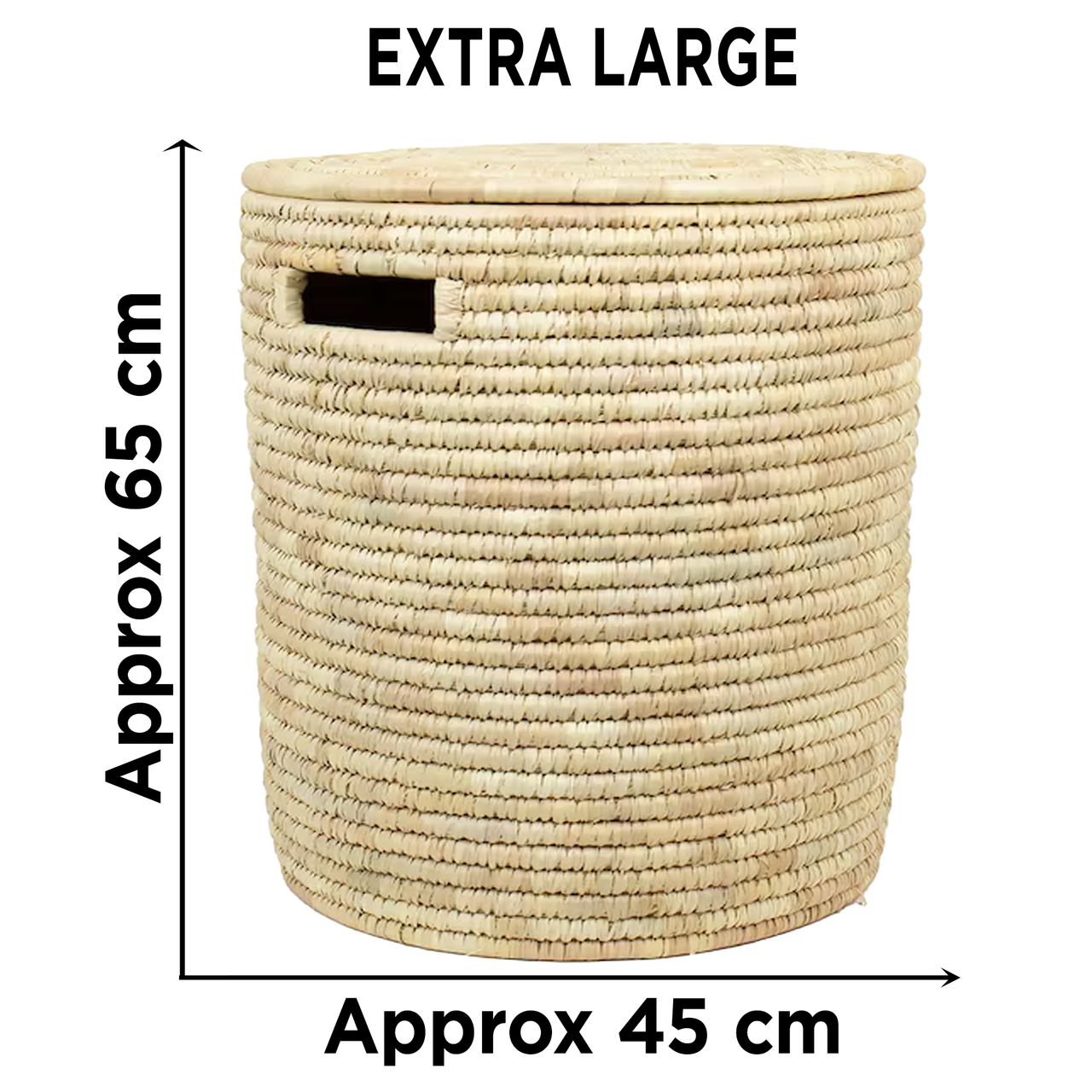 Memi Laundry Baskets (Full Weave) with Lid